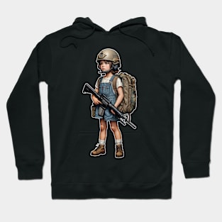 The Little Girl and a Gun Hoodie